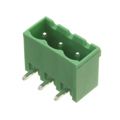 EBQA-03-D-C - Bulk 0.200 5.08mm Green 1 Levels Through Hole Header, Male Pins, Shrouded (4 Side) EB Polyamide (PA66), Nylon 6/6 Tin Brass
