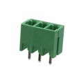 EBRA-03-B - Bulk 0.150 3.81mm Green 1 Levels Through Hole Header, Male Pins, Shrouded (4 Side) EB Polyamide (PA66), Nylon 6/6 Tin Brass