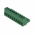 SH10-5,08 - Bulk 0.200 5.08mm Green 1 Levels Free Hanging (In-Line) Plug, Female Sockets Polyamide (PA), Nylon Nickel Brass