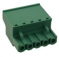 1777316 - Bulk 0.200 5.08mm Green 1 Levels Free Hanging (In-Line) Plug, Female Sockets COMBICON FRONT-MSTB Polyamide (PA), Nylon