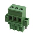 20020009-G031B01LF - 3 Position Terminal Block Plug, Female Sockets 0.197" (5.00mm)90° Free Hanging (In-Line)