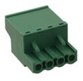 20020013-H041B01LF - 4 Position Terminal Block Plug, Female Sockets 0.200" (5.08mm)180° Free Hanging (In-Line)