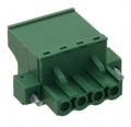 20020012-G041B01LF - 4 Position Terminal Block Plug, Female Sockets 0.197" (5.00mm)180° Free Hanging (In-Line)