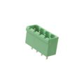 EBPA-04-D-C - Bulk 0.200 5.08mm Green 1 Levels Through Hole Header, Male Pins, Shrouded (4 Side) EB Polyamide (PA66), Nylon 6/6 Tin Brass