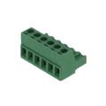 SH06-5,00 - Bulk 0.197 5.00mm Green 1 Levels Free Hanging (In-Line) Plug, Female Sockets Polyamide (PA), Nylon Nickel Brass