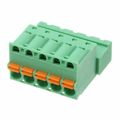 1910704 - Bulk 0.197 5.00mm Green 1 Levels Free Hanging (In-Line) Plug, Male Pins COMBICON FKIC Polyamide (PA), Nylon Tin
