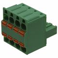 1962626 - Bulk 0.200 5.08mm Green 1 (Mate), 2 (Input) Levels Free Hanging (In-Line) Plug, Female Sockets COMBICON TFKC Polyamide (PA), Nylon Tin