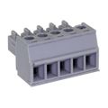 5434955 - Bulk 0.150 3.81mm Gray 1 Levels Free Hanging (In-Line) Plug, Female Sockets BCP Polyamide (PA), Nylon Tin