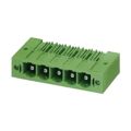 1999039 - Bulk 0.400 10.16mm Green 1 Levels Through Hole Header, Male Pins, Shrouded (4 Side) COMBICON PC Polyamide (PA), Nylon Silver