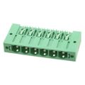 1999042 - Bulk 0.400 10.16mm Green 1 Levels Through Hole Header, Male Pins, Shrouded (4 Side) COMBICON PC Polyamide (PA), Nylon Silver