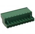 20020013-G101B01LF - 10 Position Terminal Block Plug, Female Sockets 0.197" (5.00mm)180° Free Hanging (In-Line)