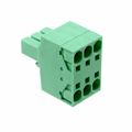 1728468 - Bulk 0.300 7.62mm Green 1 (Mate), 2 (Input) Levels Free Hanging (In-Line) Plug, Female Sockets COMBICON TSPC Polyamide (PA), Nylon Tin