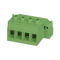 1784871 - Bulk 0.591 15.00mm Green 1 Levels Free Hanging (In-Line) Plug, Blade Pins COMBICON IPC Polyamide (PA), Nylon Silver Brass