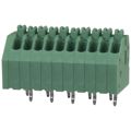 1990083 - 0.098 2.50mm Green Bulk Polyamide (PA), Nylon Through Hole 45° (135°) Angle with Board Screwless - Spring Cage, Tension Clamp 1 Levels 20-26 AWG COMBICON PTSA
