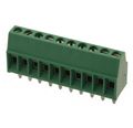 1-282834-0 - 0.100 2.54mm Green Bulk Polyamide (PA66), Nylon 6/6 Through Hole Horizontal with Board Screw - Rising Cage Clamp 1 Levels 16-30 AWG Buchanan