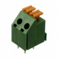 EM278502 - 0.197 5.00mm Bulk Thermoplastic Through Hole 45° (135°) Angle with Board Screwless - Push Button Clamp 1 Levels 16-22 AWG Euro-Mag EM2785
