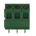 691211720003 - 0.197 5.00mm Green Tray Polyamide (PA66), Nylon 6/6 Through Hole 45° (135°) Angle with Board Screw - Rising Cage Clamp 1 Levels 12-24 AWG WR-TBL Series 211