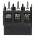 796689-3 - 0.197 5.00mm Black Bulk Polyamide (PA66), Nylon 6/6 Through Hole 35° (145°) Angle with Board Screw - Rising Cage Clamp 1 Levels 12-30 AWG Buchanan