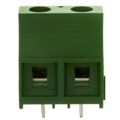 796739-2 - 0.375 9.53mm Green Tray Polyamide (PA66), Nylon 6/6 Through Hole Horizontal with Board Screw - Rising Cage Clamp 1 Levels 10-30 AWG Buchanan