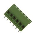 284392-6 - 0.150 3.81mm Green Tray Polyamide (PA66), Nylon 6/6 Through Hole Horizontal with Board Screw - Rising Cage Clamp 1 Levels 14-30 AWG Buchanan