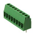 284391-8 - 0.138 3.50mm Green Tray Polyamide (PA66), Nylon 6/6 Through Hole Horizontal with Board Screw - Rising Cage Clamp 1 Levels 14-30 AWG Buchanan