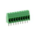 282834-9 - 0.100 2.54mm Green Bulk Polyamide (PA66), Nylon 6/6 Through Hole Horizontal with Board Screw - Rising Cage Clamp 1 Levels 16-30 AWG Buchanan