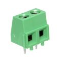 282836-1 - 0.197 5.00mm Green Bulk Polyamide (PA66), Nylon 6/6 Through Hole Horizontal with Board Screw - Rising Cage Clamp 1 Levels 16-30 AWG Buchanan