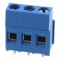 796681-3 - 0.197 5.00mm Blue Bulk Polyamide (PA66), Nylon 6/6 Through Hole Horizontal with Board Screw - Rising Cage Clamp 1 Levels 12-30 AWG Buchanan