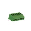 284414-6 - 0.138 3.50mm Green Tray Polyamide (PA66), Nylon 6/6 Through Hole Vertical with Board Screw - Rising Cage Clamp 1 Levels 12-30 AWG Buchanan
