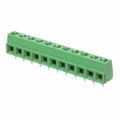 1-282837-1 - 0.200 5.08mm Green Bulk Polyamide (PA66), Nylon 6/6 Through Hole Horizontal with Board Screw - Rising Cage Clamp 1 Levels 16-28 AWG Buchanan