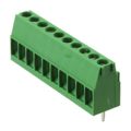 1-284391-0 - 0.138 3.50mm Green Tray Polyamide (PA66), Nylon 6/6 Through Hole Horizontal with Board Screw - Rising Cage Clamp 1 Levels 14-30 AWG Buchanan
