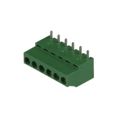 691244500006 - 0.200 5.08mm Green Bulk Polyamide (PA66), Nylon 6/6 Through Hole Vertical with Board Screw - Rising Cage Clamp 1 Levels 12-30 AWG WR-TBL Series 2445