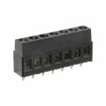 796682-7 - 0.197 5.00mm Black Bulk Polyamide (PA66), Nylon 6/6 Through Hole Horizontal with Board Screw - Rising Cage Clamp 1 Levels 12-30 AWG Buchanan