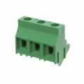 796741-3 - 0.375 9.53mm Green Bulk Polyamide (PA66), Nylon 6/6 Through Hole 35° (145°) Angle with Board Screw - Rising Cage Clamp 1 Levels 10-24 AWG Buchanan