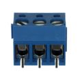 691101710003 - 0.197 5.00mm Blue Box Polyamide (PA66), Nylon 6/6 Through Hole Horizontal with Board Screw - Leaf Spring, Wire Guard 1 Levels 14-26 AWG WR-TBL Series 101