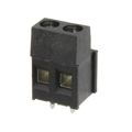796682-2 - 0.197 5.00mm Black Bulk Polyamide (PA66), Nylon 6/6 Through Hole Horizontal with Board Screw - Rising Cage Clamp 1 Levels 12-30 AWG Buchanan