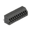 691412120010B - 0.138 3.50mm Gray Bulk Polyamide (PA66), Nylon 6/6 Through Hole, Kinked Pin 45° (135°) Angle with Board Screwless - Push Button Clamp 1 Levels 14-20 AWG WR-TBL Series 412B