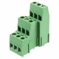 282897-3 - 0.200 5.08mm Green Bulk Polyamide (PA66), Nylon 6/6 Through Hole Horizontal with Board Screw - Rising Cage Clamp 3 Levels 12-30 AWG Buchanan