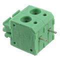 1703084 - 0.295 7.50mm Green Bulk Polyamide (PA), Nylon Through Hole Horizontal with Board Screwless - Push Button Clamp 1 Levels 14-26 AWG COMBICON PTS