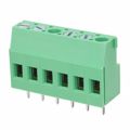 EB147A-06-C - 0.197 5.00mm Green Bulk Polyamide (PA66), Nylon 6/6 Through Hole Horizontal with Board Screw - Rising Cage Clamp 1 Levels 12-26 AWG EB