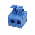 8728 - 0.197 5.00mm Blue Bulk Polyamide (PA), Nylon Through Hole Horizontal with Board Screwless - Push Button Clamp 1 Levels 18-20 AWG