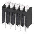 TBLH10V-350-05BK - 0.138 3.50mm Black Tray Liquid Crystal Polymer (LCP) Through Hole Vertical with Board Screwless - Push Button Clamp 1 Levels 16-24 AWG TBLH10V-350