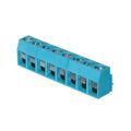 TB003V-500-P08BE - 0.197 5.00mm Blue Bulk Polyamide (PA66), Nylon 6/6 Through Hole Vertical with Board Screw - Leaf Spring, Wire Guard 1 Levels 14-26 AWG TB003V-500