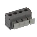 691411710004B - 0.197 5.00mm Gray Bulk Polyamide (PA66), Nylon 6/6 Through Hole Horizontal with Board Screwless - Push Button Clamp 1 Levels 14-20 AWG WR-TBL Series 411B