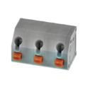 691418420003 - 0.300 7.62mm Gray Bulk Polyamide (PA66), Nylon 6/6 Through Hole, Kinked Pin 45° (135°) Angle with Board Screwless 1 Levels 16-30 AWG WR-TBL Series 4184