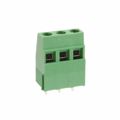282880-3 - 0.197 5.00mm Green Bulk Polyamide (PA66), Nylon 6/6 Through Hole Horizontal with Board Screw - Rising Cage Clamp 1 Levels 12-30 AWG Buchanan