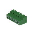 691242510005 - 0.200 5.08mm Green Bulk Polyamide (PA66), Nylon 6/6 Through Hole Horizontal with Board Screw - Rising Cage Clamp 1 Levels 12-30 AWG WR-TBL Series 2425