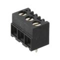 1776113-3 - 0.150 3.81mm Black Bulk Polyamide (PA), Nylon Through Hole Horizontal with Board Screw - Rising Cage Clamp 1 Levels 16-28 AWG Buchanan