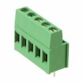 282856-5 - 0.197 5.00mm Green Bulk Polyamide (PA66), Nylon 6/6 Through Hole Horizontal with Board Screw - Rising Cage Clamp 1 Levels 12-30 AWG Buchanan