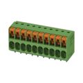 1017511 - 0.200 5.08mm Green Bulk Through Hole Horizontal with Board Screwless - Leg Spring, Push-In Spring 1 Levels 12-24 AWG COMBICON TDPT